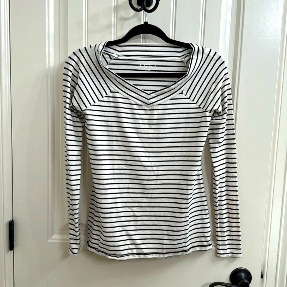 LOFT striped long sleeve XS